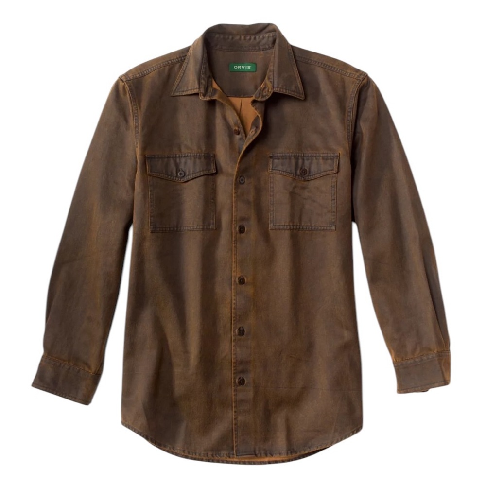 Orvis Timber Creek Long-Sleeved Button Down Shirt in Dark Brown - XXL